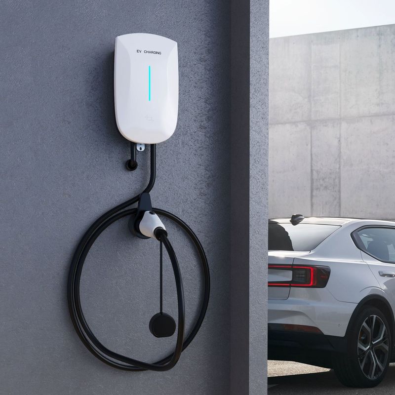 เครื่องชาร์จรถยนต์ประเภท 2 ขนาด 7kw ติดผนัง