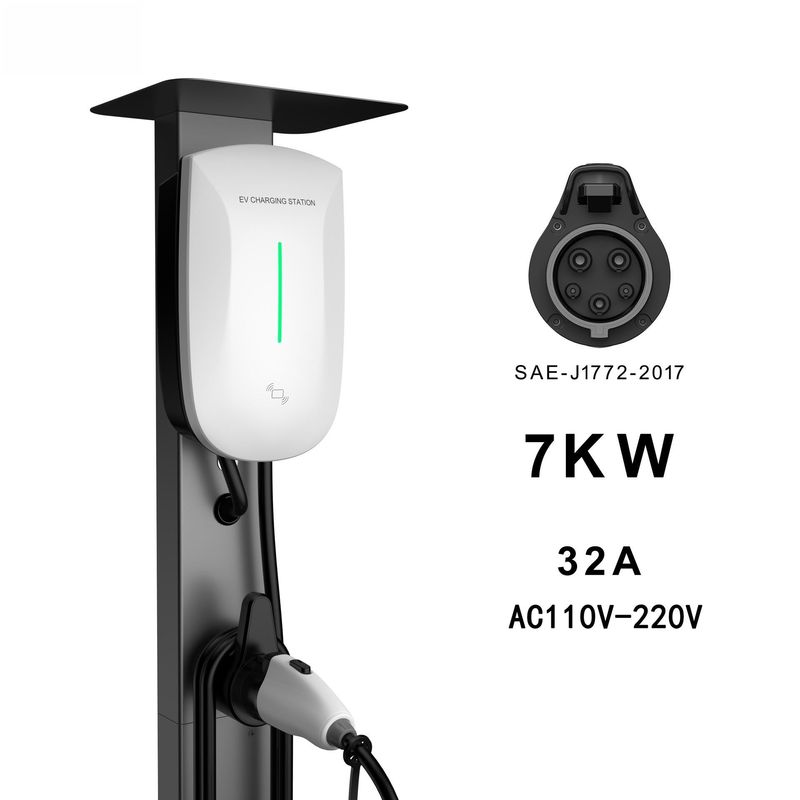 รูดบัตรคอลัมน์ติดตั้งแบบพกพา 240v ประเภท 1 EV Charger สำหรับ Tesla BMW