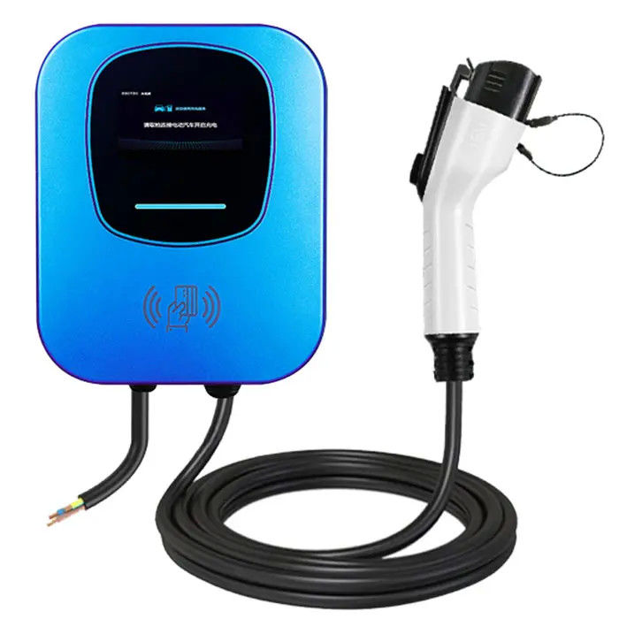 ปรับแต่งสี สถานีชาร์จรถยนต์ติดผนัง 11kw รวดเร็ว สําหรับบ้าน