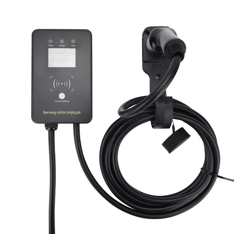 AC 220V Swiping Card 5 เกียร์ สถานีชาร์จรถยนต์ติดผนัง พร้อมจอ LED