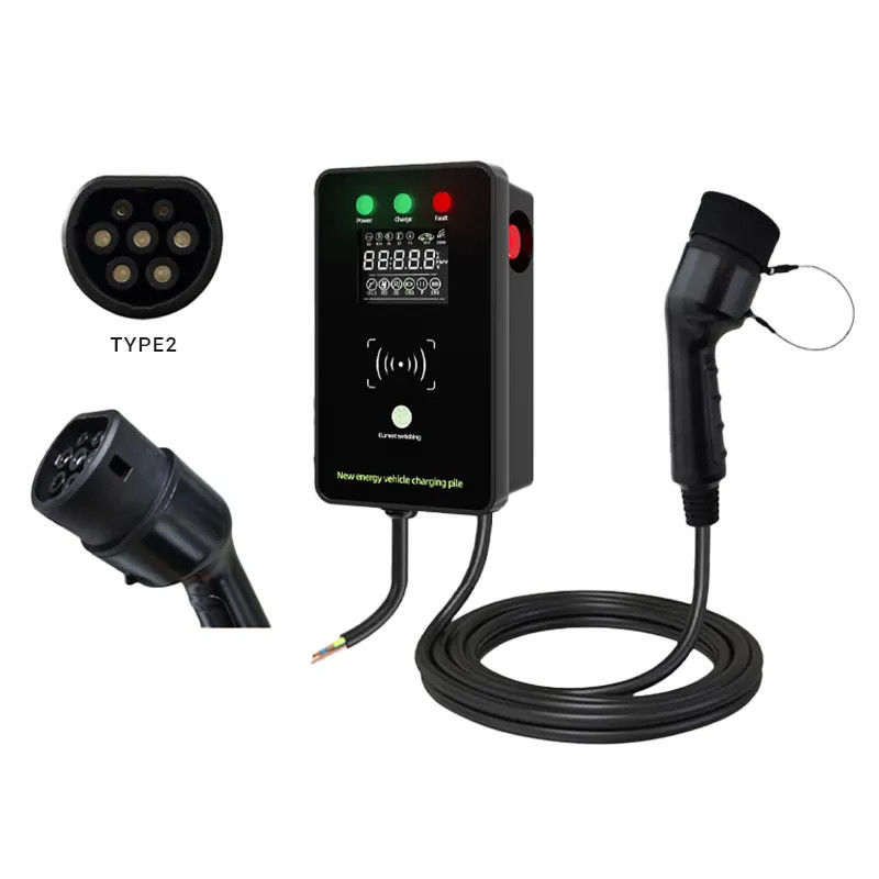 AC 220V Swiping Card 5 เกียร์ สถานีชาร์จรถยนต์ติดผนัง พร้อมจอ LED