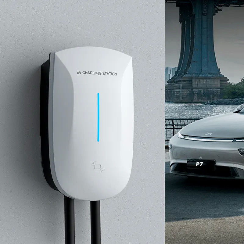 App Control 22kw รถชาร์จรวดเร็ว สถานีชาร์จรถยนต์ติดผนัง สําหรับ Tesla Audi