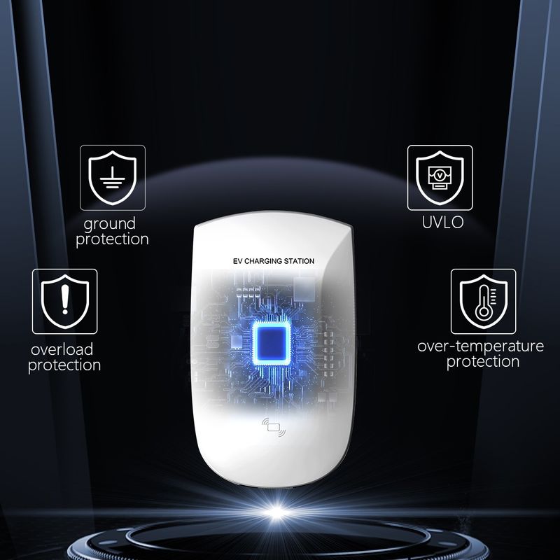 IP55 ประเภท 2 32A สถานีชาร์จ EV ติดผนัง 3 ขั้นตอนชาร์จ