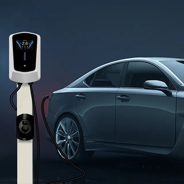 4หน้าจอขนาด.3 นิ้ว 11kw 22kw จุดชาร์จรถติดผนัง พร้อมสายไฟ 5 เมตร