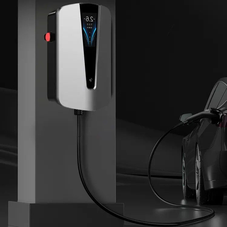 หน้าจอ 4.3 นิ้ว 22 กิโลวัตต์ 5 ม. เครื่องชาร์จ EV ผนังสายเคเบิลสำหรับ Tesla Fast Charging Home