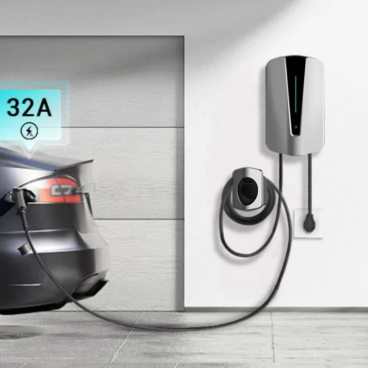 แอพคอนโทรล สวิปการ์ด 32A 48A PC กันไฟ บ้าน Smart Wall EV Charger มาตรฐานอเมริกัน