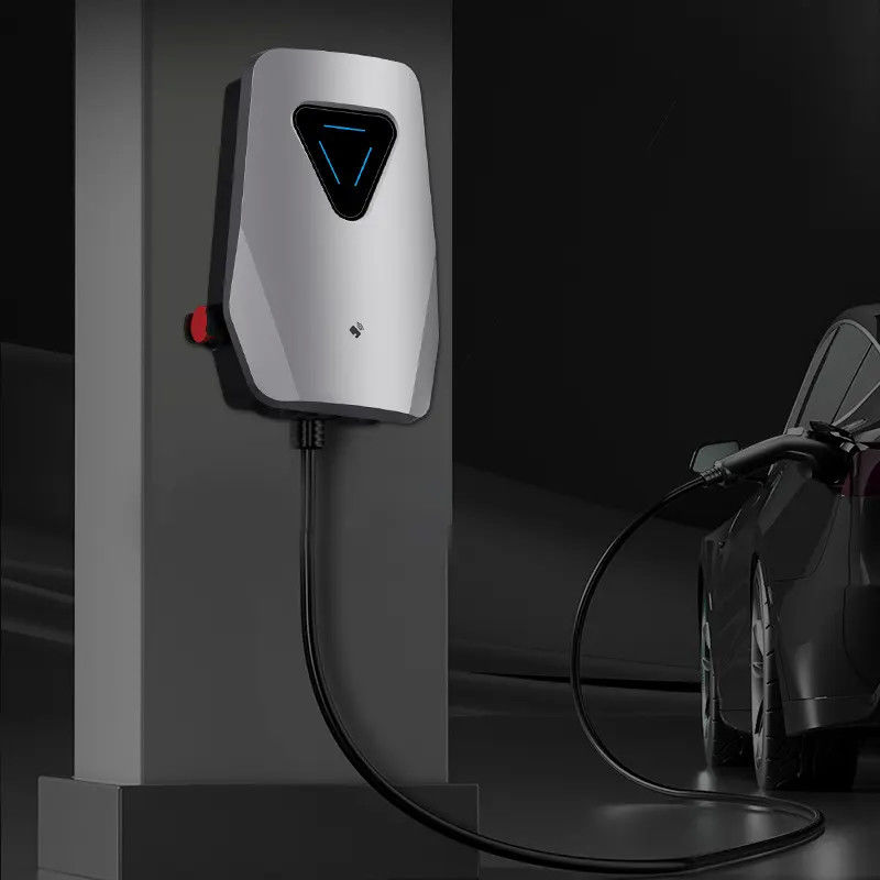ชาร์จไว 220 วอลต์ เครื่องชาร์จรถไฟฟ้าแบบติดกําแพง พร้อมจอ LED ขนาด 4.3 นิ้ว