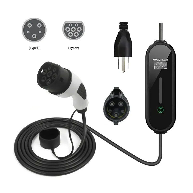 กันน้ำ 5 เมตรสาย 16A ไฟ LED AC Fast Charger สำหรับ EV