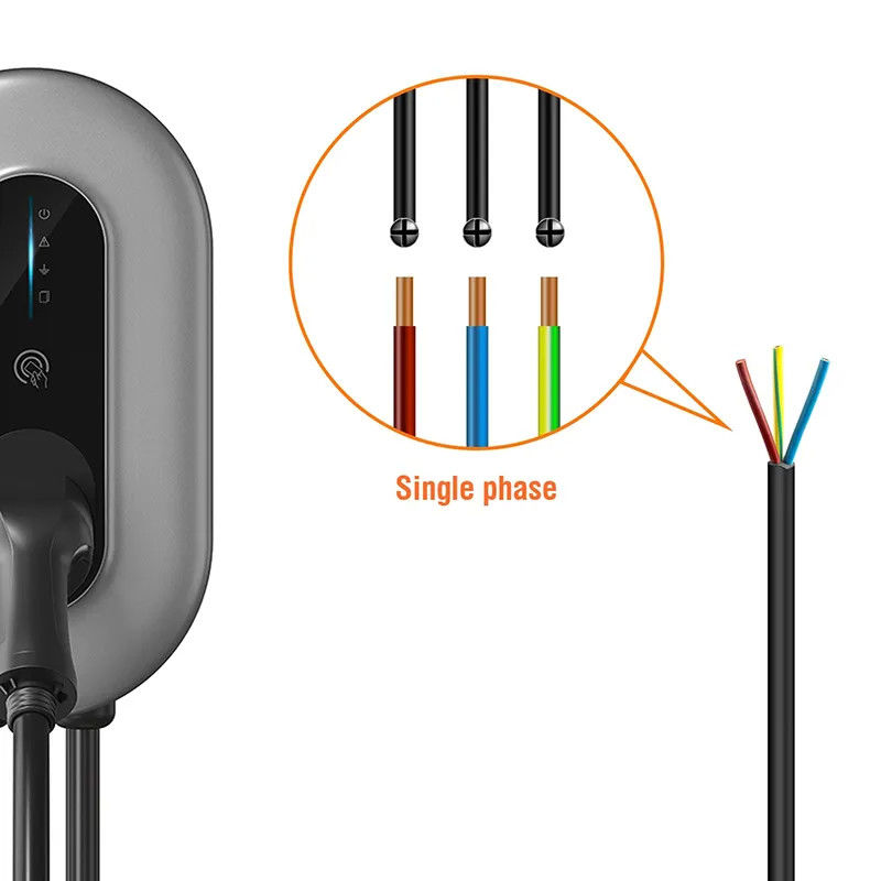 เครื่องชาร์จ EV แบบเชื่อมต่อ Wifi IP65 แบบพกพาประเภท 2 พร้อมสายเคเบิลยาว 5 ม