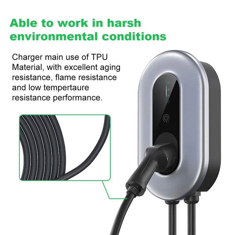 7kw 11kw 22kw 3 Phase LCD Screen ประเภท 2 ชาร์จ EV มากกว่า Temp Protection