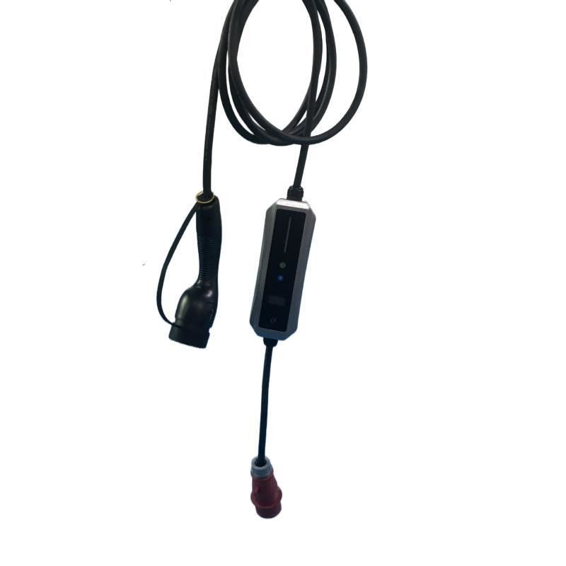 ประเภท 1 16A / 32A สกรีน LED ชาร์เจอร์ออนไลน์แบบพกพา AC EV พร้อมพหลก CEE